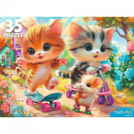 ПАЗЛЫ 35 элементов. Спортивные котята
