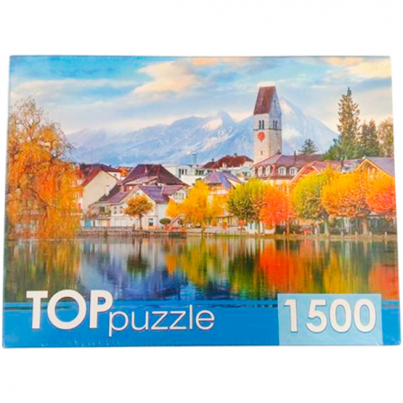 TOPpuzzle. ПАЗЛЫ 1500 элементов. ГОРОД В ГОРАХ