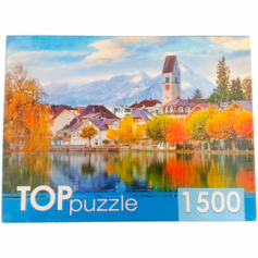 TOPpuzzle. ПАЗЛЫ 1500 элементов. ГОРОД В ГОРАХ