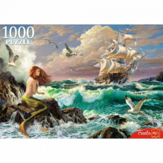 ПАЗЛЫ 1000 элементов. РУСАЛКА И КОРАБЛЬ