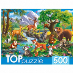 Пазлы 500 элементов. TOPpuzzle. ХТП500-4129 ЛЕСНЫЕ ЖИВОТНЫЕ