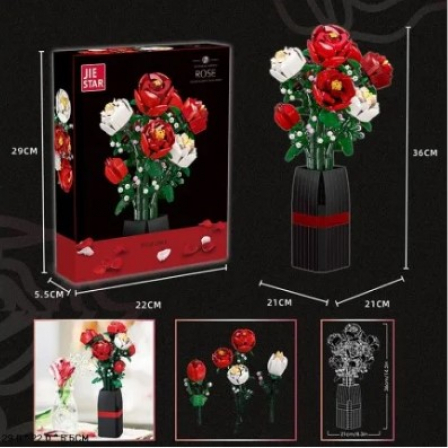 Конструктор цветы 818 дет JJ9010