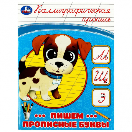 Книга Пишем прописные буквы. Каллиграфическая пропись. 145х195 мм. Скрепка. 16 стр. Умка в кор.50шт