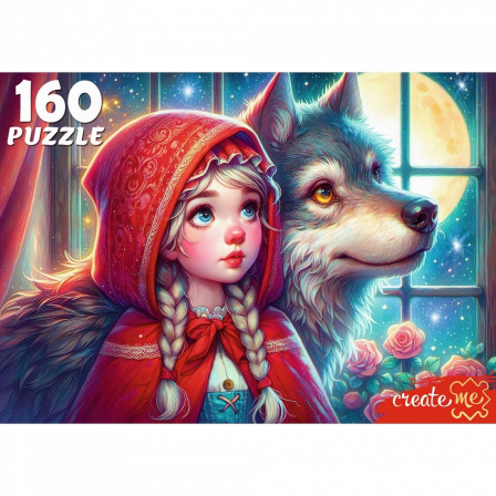 ПАЗЛЫ 160 элементов  Портрет Красной Шапочки и волк (ПУ160-3187