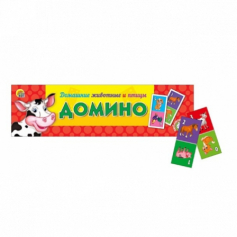 Домино в пласт. футляре. Дом. животные и птицы