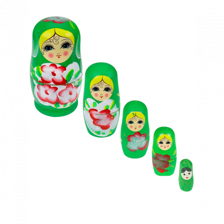 Деревянная игрушка. МАТРЕШКА (5кукол) Расписные Матрешки №2 (Арт. ИД-6047)