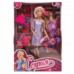 Кукла 29см София, руки и ноги сгиб., акс, кор КАРАПУЗ