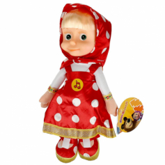 Игрушка мягкая Маша И МЕДВЕДЬ маша в красном плат, 29 см, озвуч, в пак МУЛЬТИ-ПУЛЬТИ