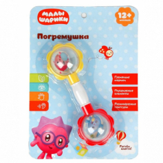 Погремушка гантелька Малышарики блистер Умка в кор.2*120шт