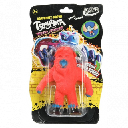 Игрушка тянучка МОНСТР, цвет красный ИГРАЕМ ВМЕСТЕ в кор.3*12шт