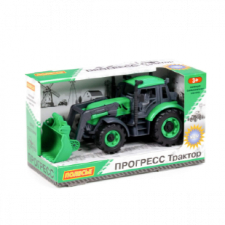 Погрузчик "Прогресс" инерционный (зелёный) (в коробке)