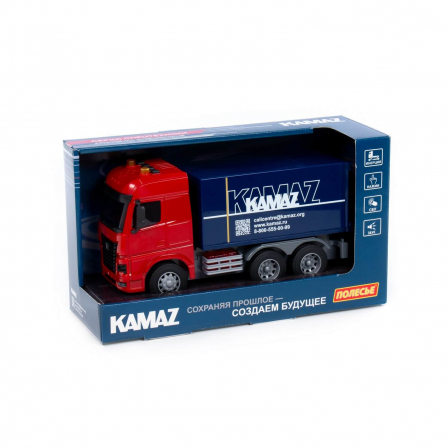 KAMAZ, автомобиль-фургон инерционный (со светом и звуком) (в коробке)