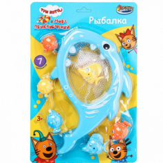 Игра рыбалка Три Кота сачок, блист.33*22*3,5см ИГРАЕМ ВМЕСТЕ в кор.2*60шт