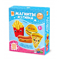 Магниты из гипса 4 в 1 Веселые фастфудики