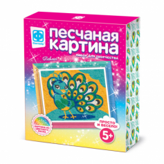 Песчаная картина Павлин