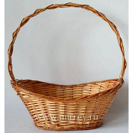 Корзина плетеная (ива) 52x35H16/23/55, 1 шт., медовый