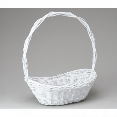 Корзина плетеная (ива), D50*35 H20 HH58 B31*21, 1 шт., белый