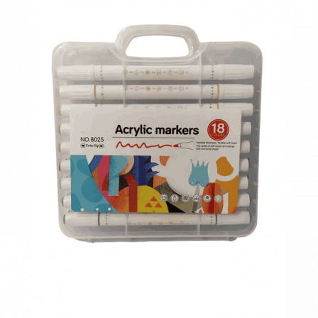 А Маркер акриловый 18 шт 8025