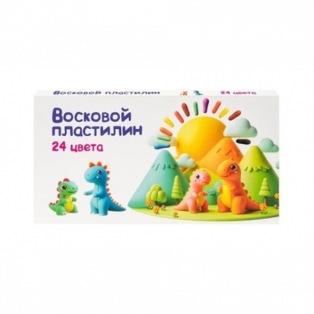 Пластилин для детской лепки "Восковой пластилин 24 цвета"