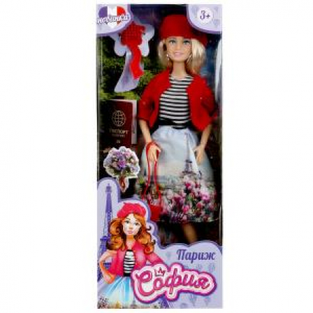 Кукла 29 см София , руки и ноги сгиб, акс, кор. КАРАПУЗ в кор.24шт