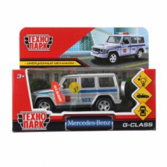 Машина мет."MERCEDES-BENZ G-CLASS ПОЛИЦИЯ"свет+звук, инерц.