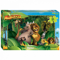 Пазл  35 MAXI "Мадагаскар - 3" (Dreamworks, Мульти)