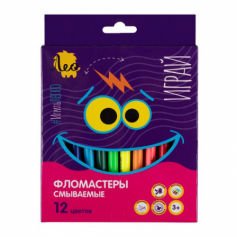 Фломастеры смываемые   LPFP-12   12 цв . LPFP-12