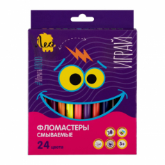 Фломастеры смываемые   LPFP-24   24 цв . LPFP-24