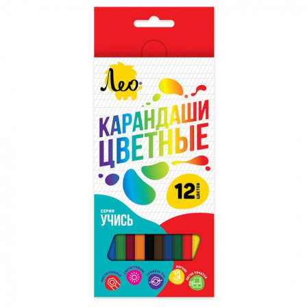 Набор цветных  карандашей   LNSCP-12   заточенный     12 цв. . LNSCP-12