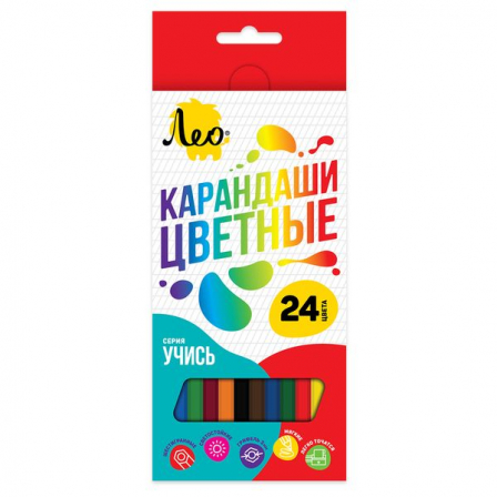 Набор цветных  карандашей   LNSCP-24   заточенный     24 цв. . LNSCP-24