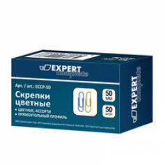 Скрепки цветные ECCP-50 50 мм  50 шт. ассорти