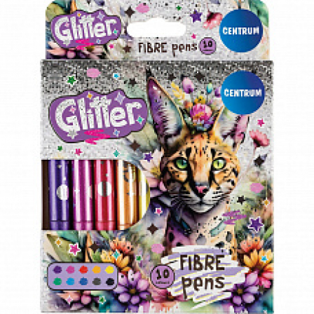 Фломастеры 10 цветов Glitter jumbo