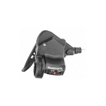 Шифтер/манетка левый Microshift TS38-3L 3-х скор. с тросом 1800 мм, арт. 590108