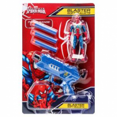 Бластер spider-man, мягкие пули, фигурка, блист.19*28,5*4см