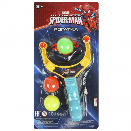 Рогатка с шариками spider man, блист.15,5*30*5см - в кор.2*108шт
