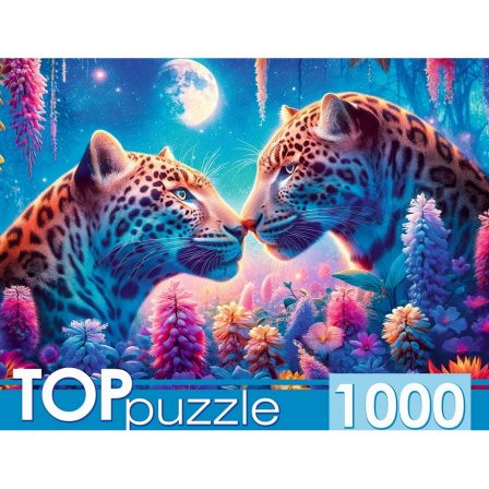 TOPpuzzle. ПАЗЛЫ 1000 элементов. ВЛЮБЛЕННЫЕ ЛЕОПАРДЫ  (Арт. ХТП1000-8738)
