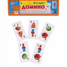 ДОМИНО ПЛАСТИКОВОЕ В ПЛАСТИКОВОМ ФУТЛЯРЕ. МОЕ ПЕРВОЕ ДОМИНО (Арт. ИН-0280)