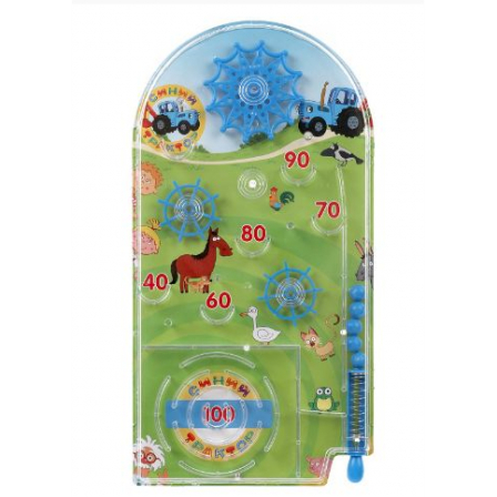 Настольная игра пинбол Синий ТРАКТОР кор.19,5*14,5*3см ИГРАЕМ ВМЕСТЕ