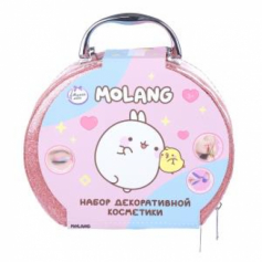 Косметика ДЛЯ ДЕВОЧЕК Molang румяна, лак д/ногтей, помада,блёстки, кисточки МИЛАЯ ЛЕДИ в кор.2*30шт