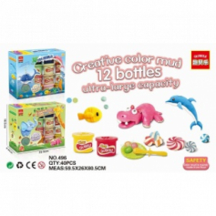 Игровой набор для лепки с пластилином 12 цветов.23*18,5*6,5