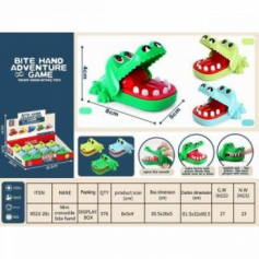 Настольная игра "Крокодил зубастик" в дисплее 12шт.30,5*26*5