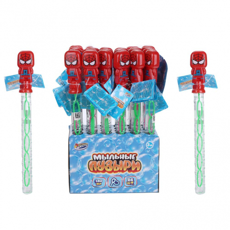 Мыльные пузыри супергерои, колб. 120 мл, дисп, в асс. Играем вместе уп-24шт в кор.6уп