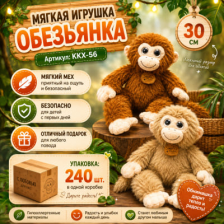 А Мягкая игрушка Обезьяна KKX-56