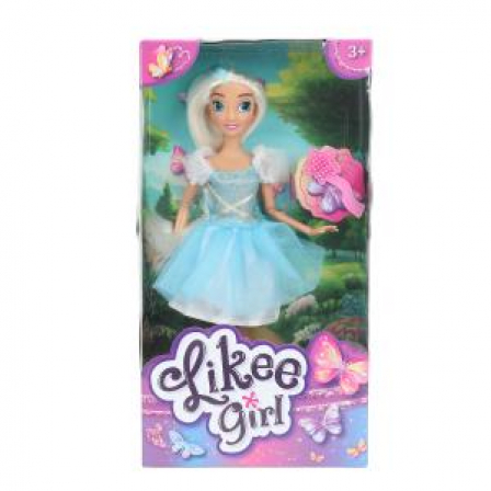 Кукла 30 см, руки и ноги сгиб, расческа LIKEE GIRL в кор.24шт.