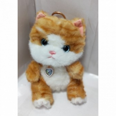 А Мягкая игрушка Кошка с ожирельем / Брелок (арома)