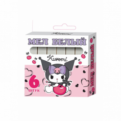 Мел белый Kuromi, 6 шт в картон. уп. с европодвесом