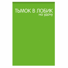 Блокнот «Тьмок в лобик на удачу», формат А7, размер 65*98 мм, клетка, 40 листов на скрепке, бл