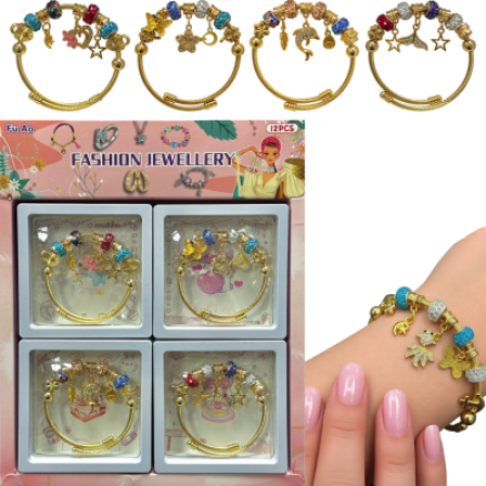 А Браслет золотой «Fashion Jewellery» с украшениями