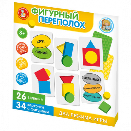 Игра обучающая "Фигурный переполох" Учись, играя