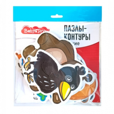 Пазлы контуры "Лесные животные" (мягкие) серии Baby Toys